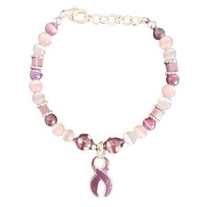 Purple/Violet Awareness Ribbon Bracelet #17